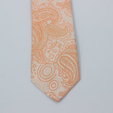 PEACHY ORANGE PAISLEY FESTIVE TIE